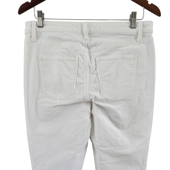 Talbots High Waist Jegging Ankle Off White Ivory Corduroy Pants Womens Peitte 10 - Picture 5 of 8